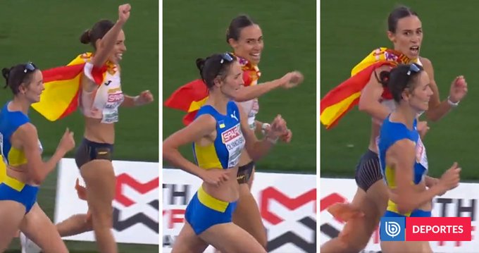 ¡INSÓLITO! Atleta española perdió la medalla de Bronce por celebrar segundos antes de la meta y ser superada (VIDEO)