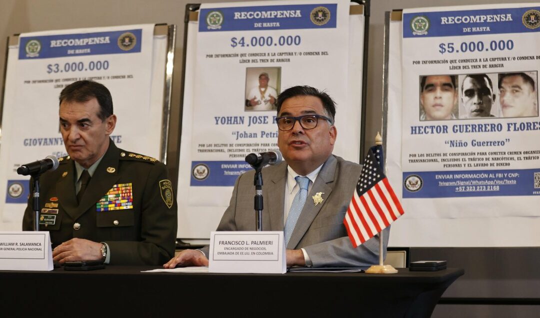 Colombia y EEUU ofrecen recompensa de 12 millones de dólares por la captura de tres líderes del Tren de Aragua