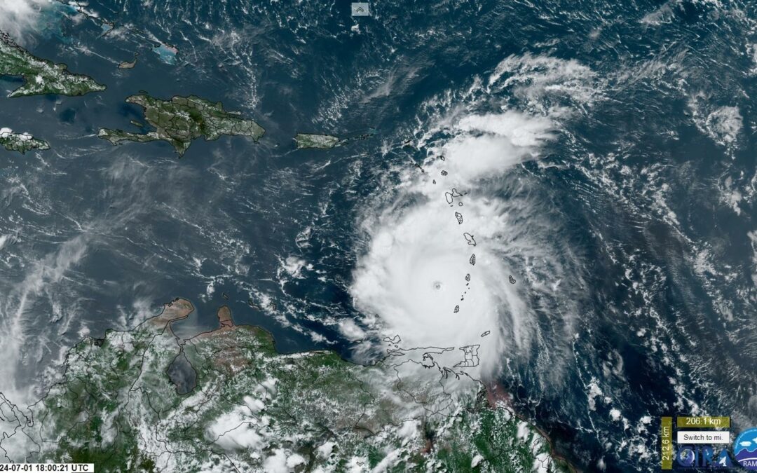 Huracán Beryl se intensifica a categoría 4 y causa al menos 6 muertes y destrucción tras su paso por el Caribe